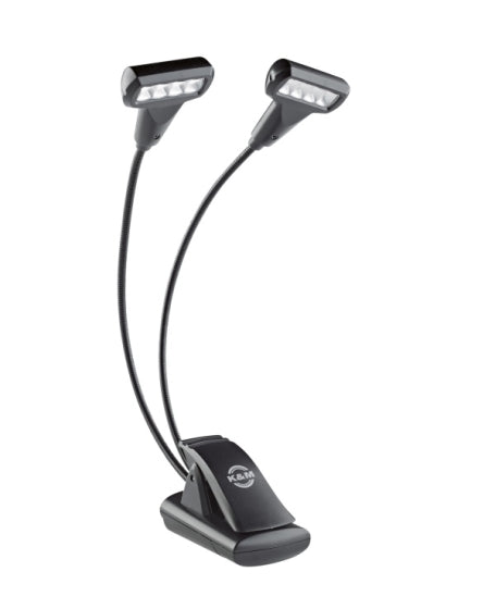 K&M Double 4x LED Music Stand FlexLight