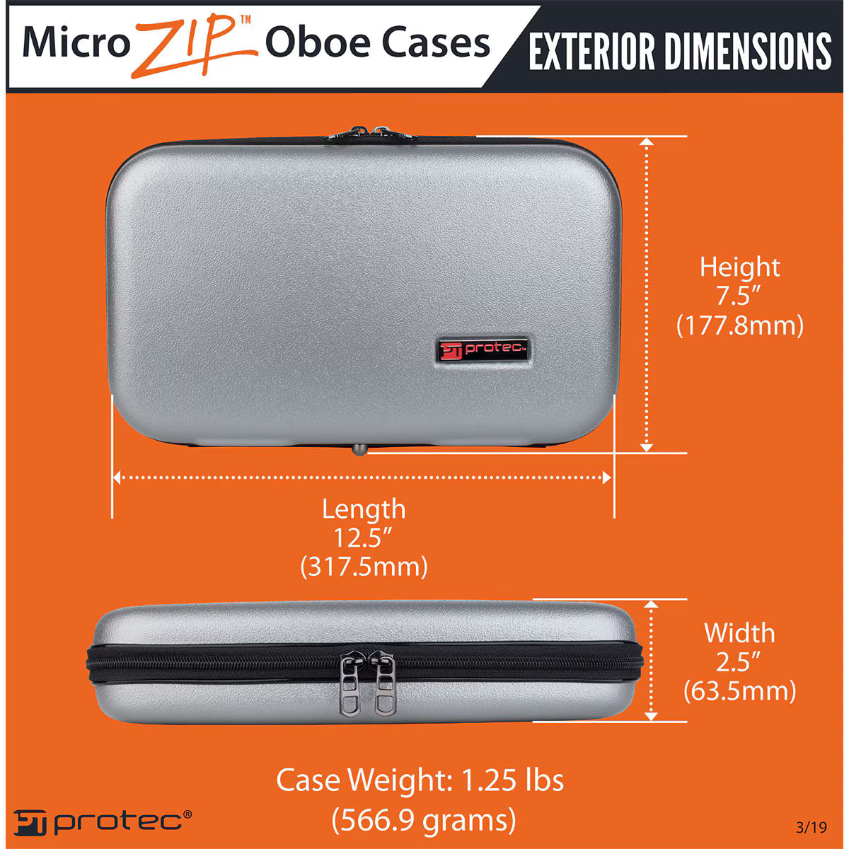 Protec Micro ZIP ABS Oboe Case