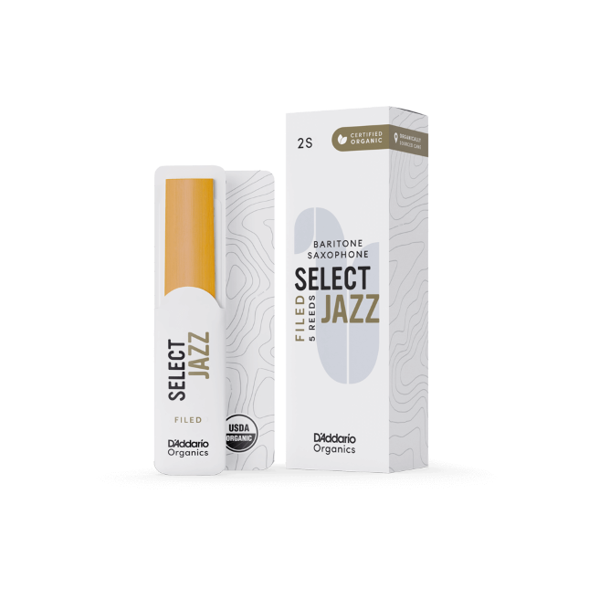 Select Jazz Organic Filed by D'Addario Baritone Saxophone Reeds (5 pack)
