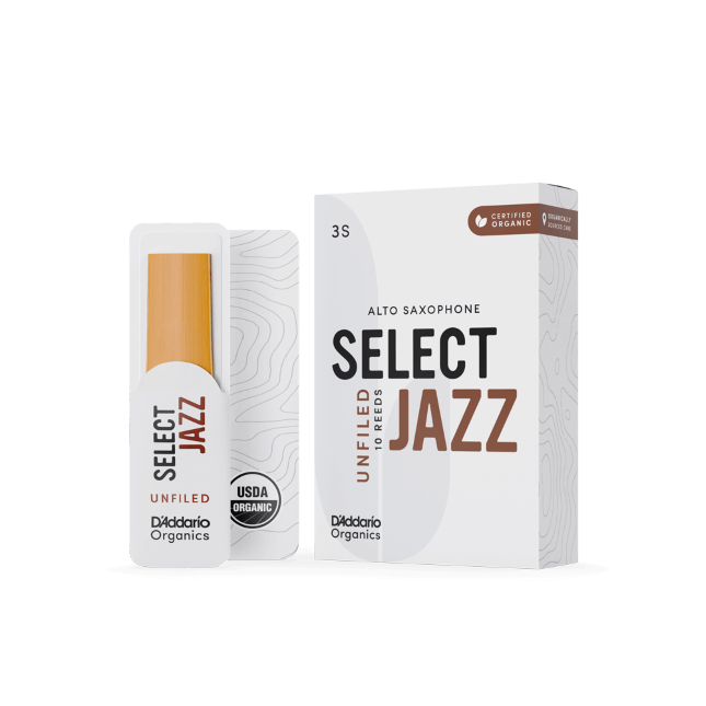 Select Jazz Un-filed by D'addario Alto Saxophone Reed (10)