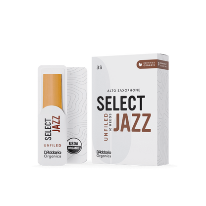 Select Jazz Un-filed by D'addario Alto Saxophone Reed (10)