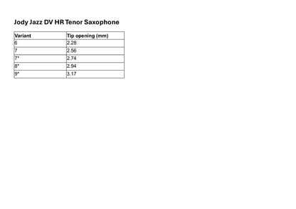 JodyJazz DV HR Tenor Saxophone Mouthpiece