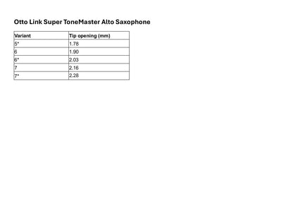 Otto Link Super ToneMaster Alto Saxophone Mouthpiece