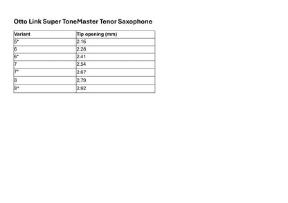 Otto Link Super ToneMaster Tenor Saxophone Mouthpiece