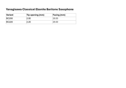 Yanagisawa Classical Ebonite Baritone Saxophone Mouthpiece