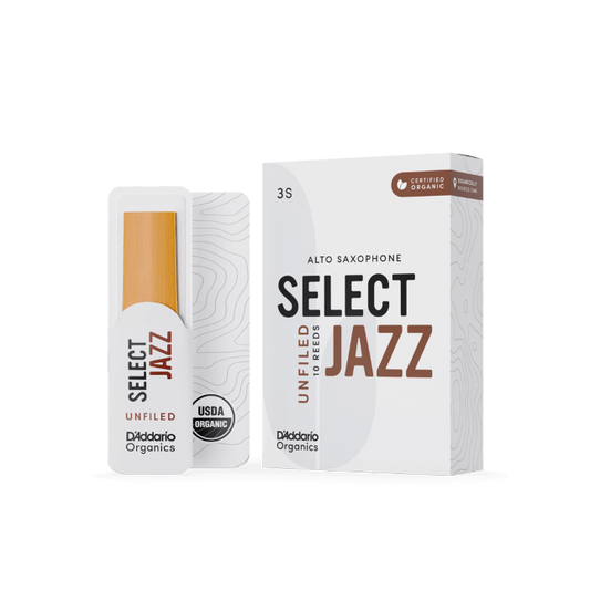Select Jazz Un-filed by D'addario Alto Saxophone Reed (10)